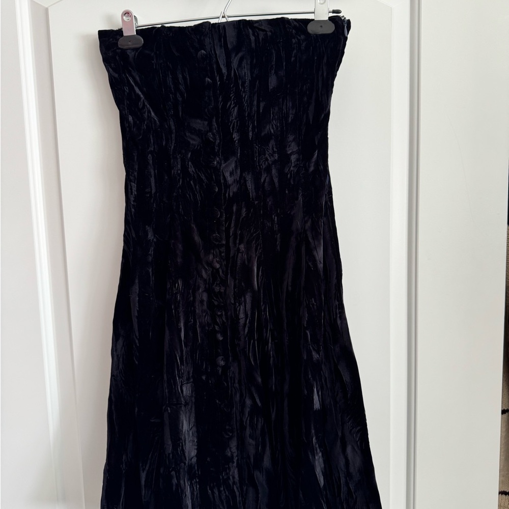 VINTAGE Betsey Johnson Crushed Velvet LBD